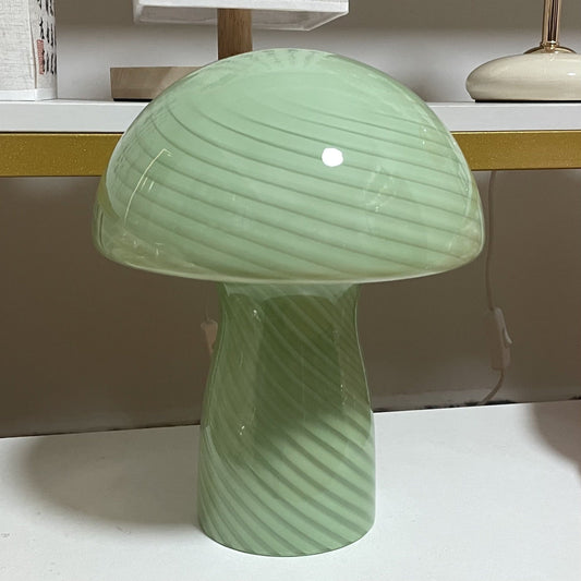 Cylinder Glass Mushroom Table Lamp