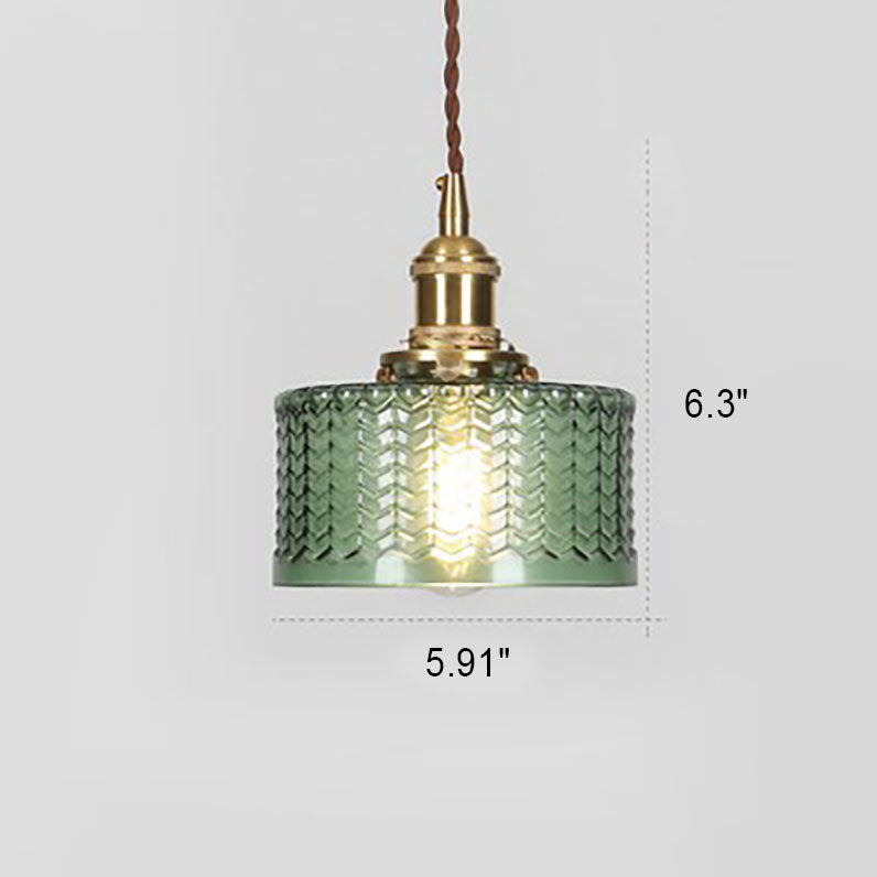 Brass & Glass Jar Pendant Light
