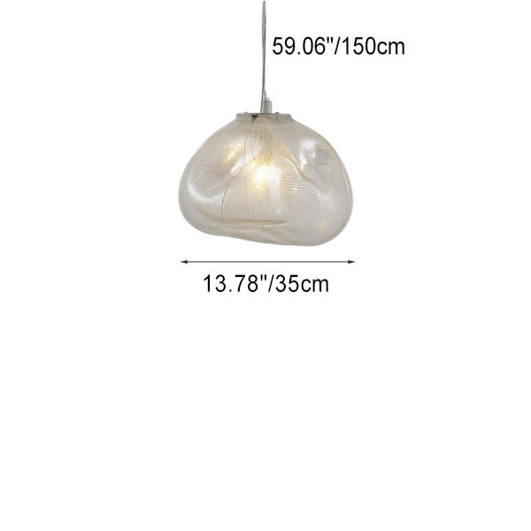 Modern Cloud-Form Glass Pendant Light - 1-Light Suspension
