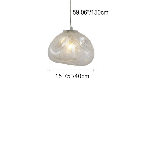 Modern Cloud-Form Glass Pendant Light - 1-Light Suspension