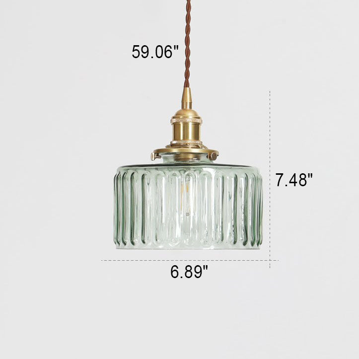 Brass & Glass Jar Pendant Light