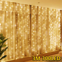 USB LED Fairy Light Curtain — 8 Modes