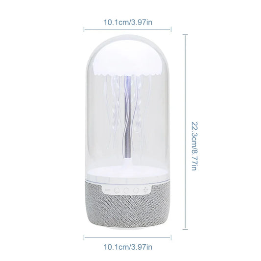 Jellyfish Bluetooth Speaker - Color-Changing LED Mood Light, Portable Wireless Hifi Sound for Home/Office Deco
