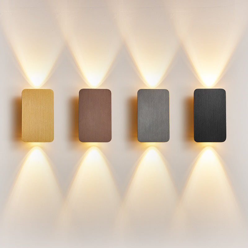 Modern Minimalist Aluminum LED Wall Sconce – Compact Square Lamp for Hallways