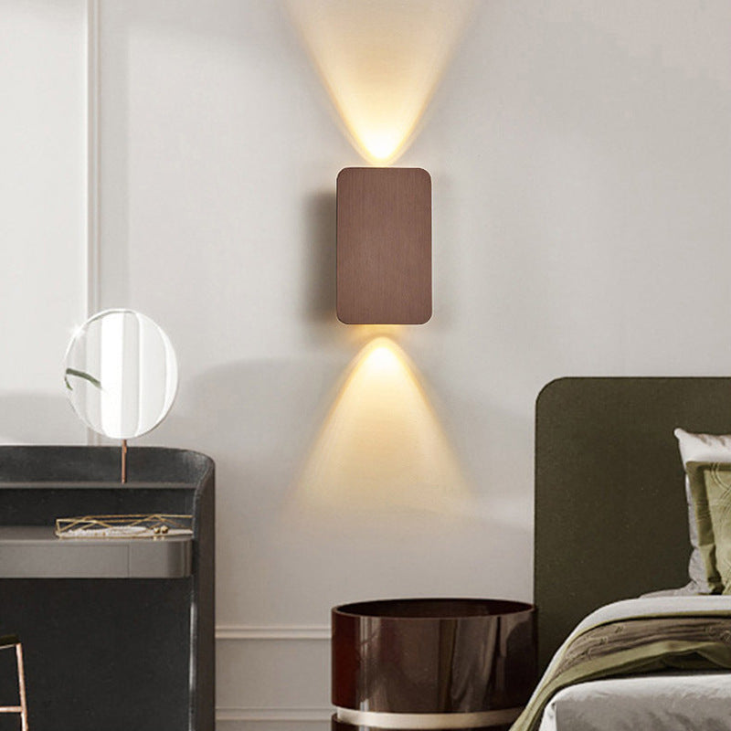 Modern Minimalist Aluminum LED Wall Sconce – Compact Square Lamp for Hallways