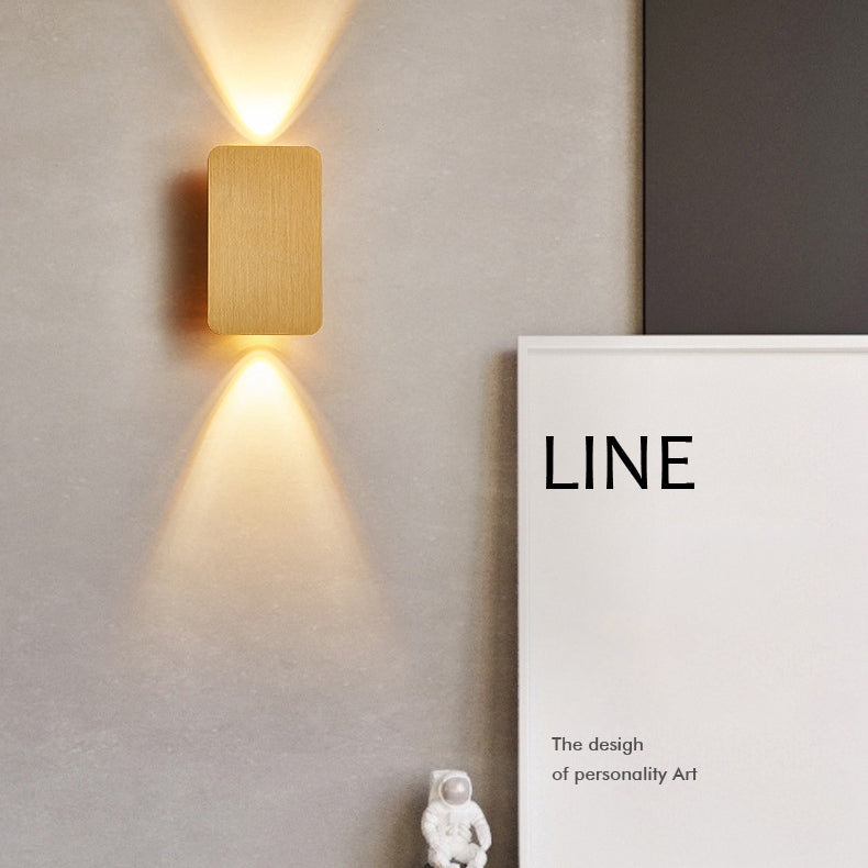Sleek Modern Aluminum Small Square LED Wall Sconce – Minimalist Hallway Lighting