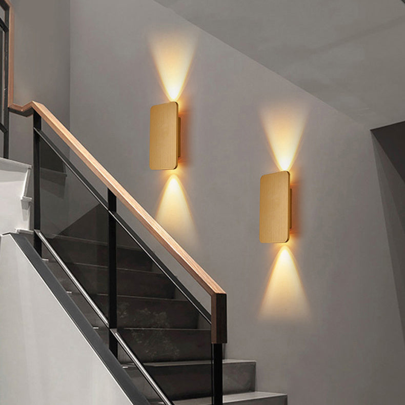 Modern Minimalist Aluminum LED Wall Sconce – Compact Square Lamp for Hallways