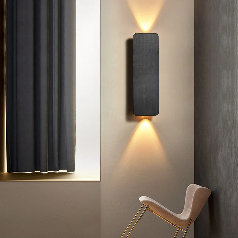 Sleek Modern Aluminum Small Square LED Wall Sconce – Minimalist Hallway Lighting