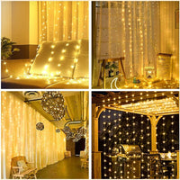 USB LED Fairy Light Curtain — 8 Modes